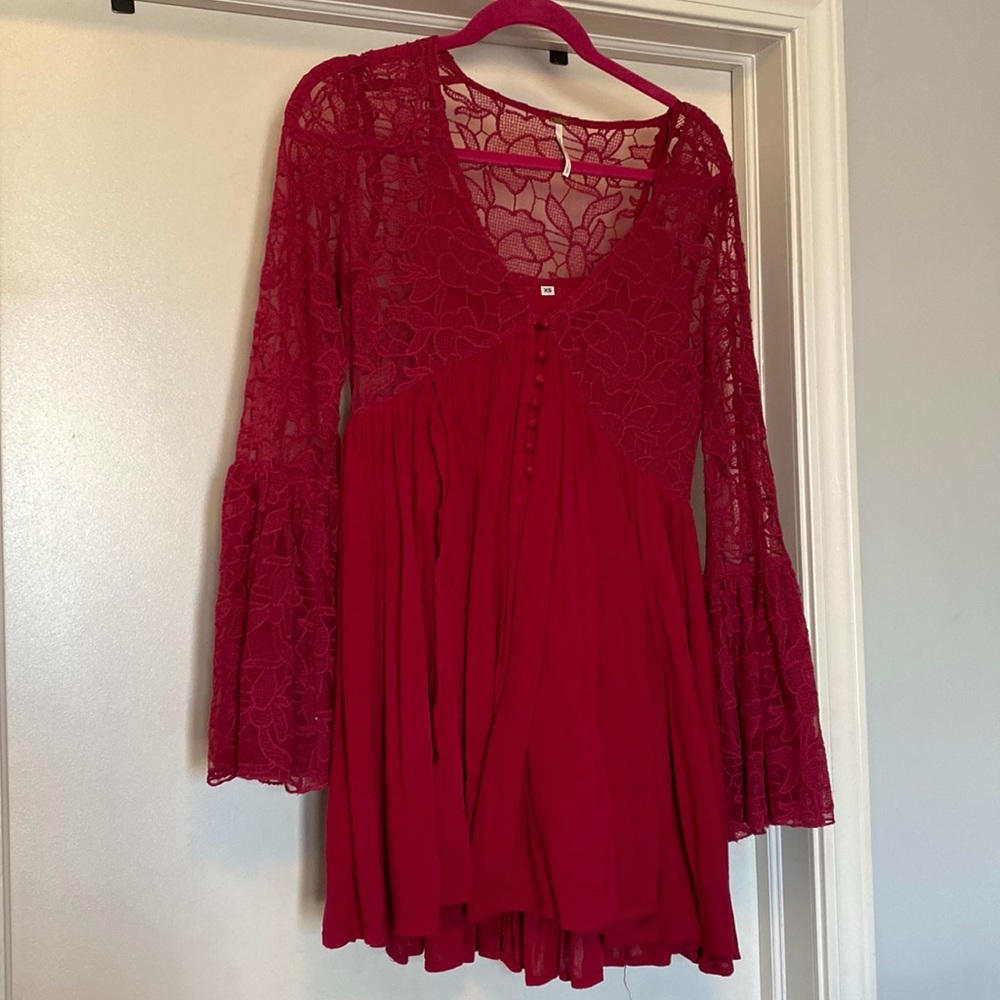 Free People tunic with bell sleeves
